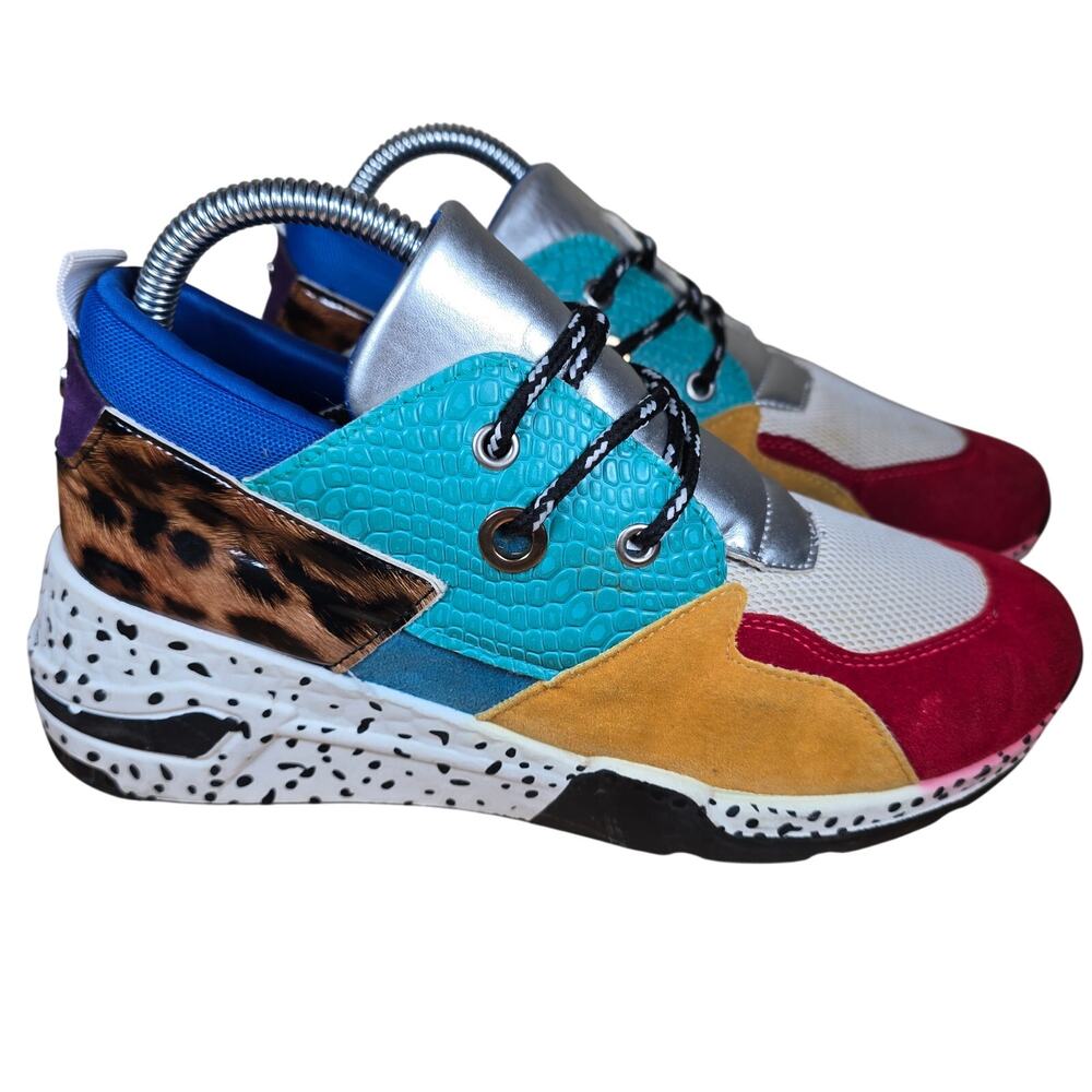 YOKI SHOESCLINT-16 Block Y2K Sneakers Women's Size US 8.5 Colorblock 90s Vibe